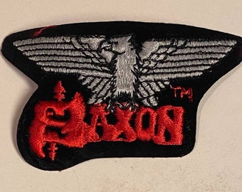 Vintage 1980s Saxon Rock & Roll Band Patch - Unused Store Stock