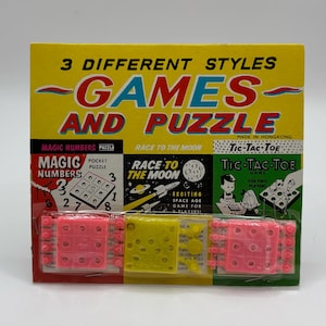 Vintage 1960er Jahre Spiele und Puzzles Neuheit Spielzeug Set Hong Kong - Old Store Stock