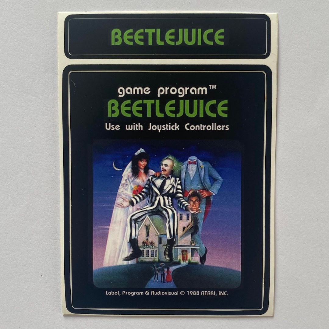 Custom Atari 2600 Beetlejuice Video Game Cartridge Label - Etsy