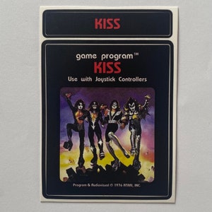 Custom Atari 2600 KISS Video Game Cartridge Label