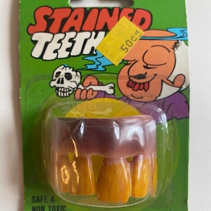 Vintage 1960s Joke & Gag Stained Teeth - Hong Kong - Old Warehouse Stock