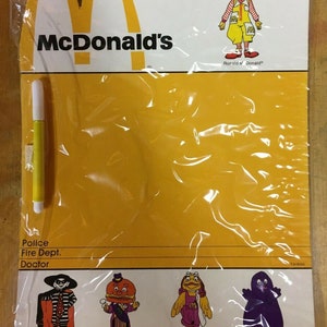 Vintage McDonald&#39;s McDonaldland Dry-Erase Board - Unused Warehouse Stock