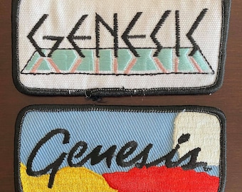 Zestaw 2 naszywek Genesis Vintage z 1982 roku – nieużywane, magazyn Phil Collins