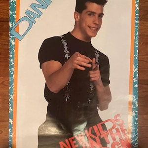 Vintage Danny Wood 1989 NKOTB New Kids On The Block 22" x 34" Poster - Unused in Sleeve