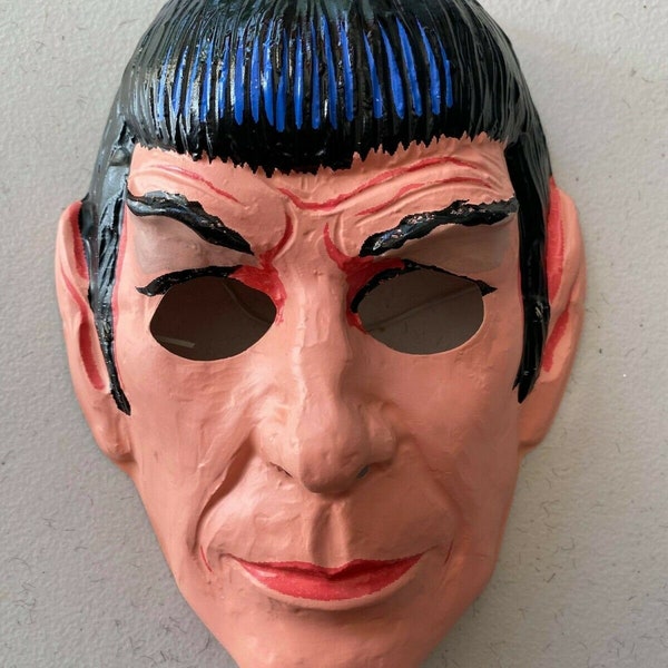 Vintage & Unused Star Trek Spock Collegeville 1980 Halloween Costume Mask