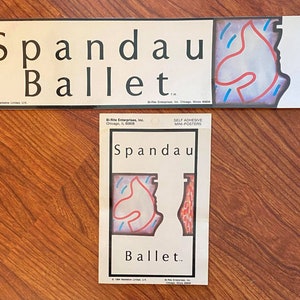 Vintage Spandau Ballet Hit Parade Bumper & Mini-Poster Stickers - Unused Stock