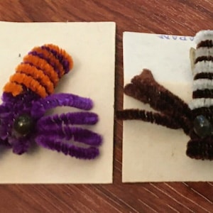 Vintage 1950s Made in Japan Pipe Cleaner Bug Insect Pins - NOS Old Store Stock