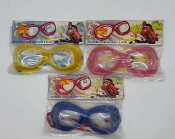Vintage 1960s Toy Riding Goggles Set of 3 - Hong Kong