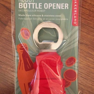 Robot Silicone & Steel Bottle Opener - Kikkerland