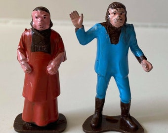 Vintage Planet of the Apes Multiple Toymakers Figures 1968 Cornelius and Zaius