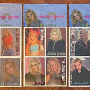 Christina Aguilera Complete Set of12 Photo Stickers 2000 Twin Seven