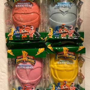 Mighty Morphin Power Rangers Bath Soap Set of 4 Colors - 1994 Unused Store Stock