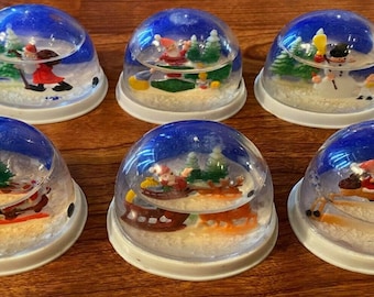 Vintage Christmas 1970s '80s Water Snow Globes - Your Choice - Old Store Stock