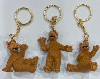 ALF Set of 3 Vintage 1987 RUSS Keychains - Unused Store Stock!