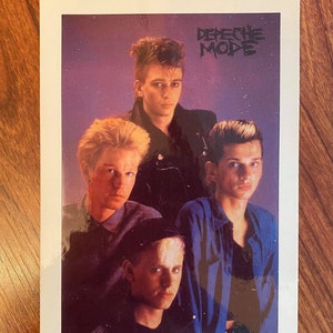 Vintage 1985 Depeche Mode Hit Parade Mini-Poster Sticker - Unused Store Stock