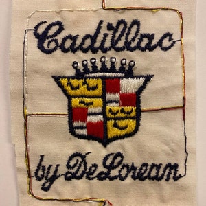 Vintage 1970s Cadillac by DeLorean Untrimmed Patch