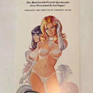 Carte postale vintage 1975 Las Vegas Dunes Casino de Paris 75 - non utilisée - 4,75 x 9 pouces
