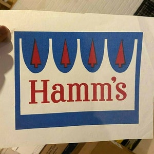 Vintage & Original 1970s/&#39;80s Hamms Beer T-Shirt Transfer - Old Stock