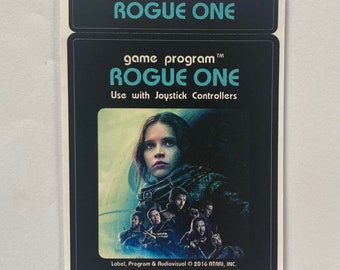 Custom Atari 2600 Star Wars: Rogue One Video Game Cartridge Label