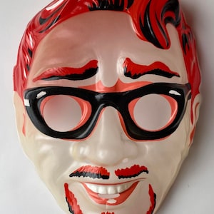Vintage en ongebruikt Austin Art Beatnik Halloween-kostuummasker uit de jaren 60