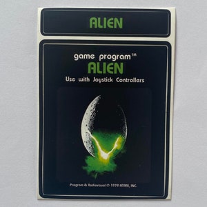Custom Atari 2600 ALIEN Video Game Cartridge Label