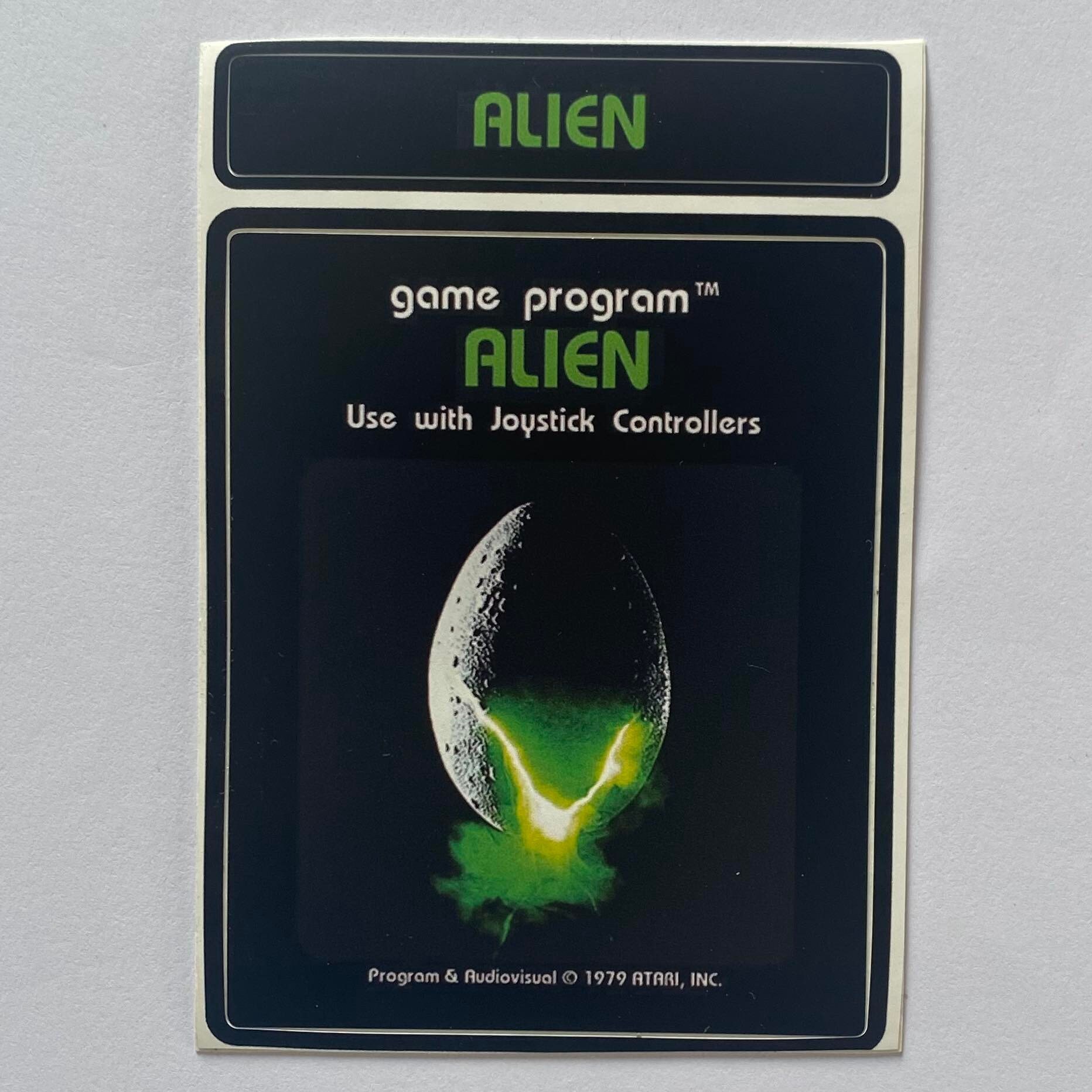 Custom Atari 2600 ALIEN Video Game Cartridge Label Etsy