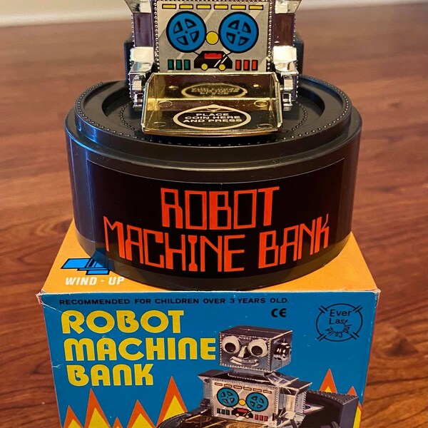 Robot Piggy Bank Etsy