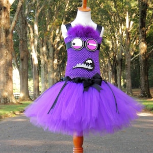 Evil / Purple Minion Inspired Girls / Child Costume