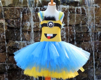 Toddler / Child / Girls Despicable Me Minion with Face Costume