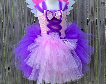 Erwachsene / Damen / Damen My Little Pony Pipp Blütenblätter Inspiriert Kostüm mit Flügel Set