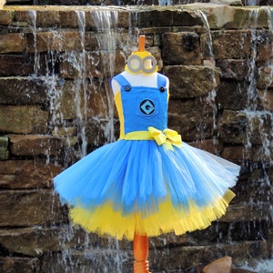 Despicable Me Minion Inspired Adult / Ladies / Women&#39;s Tutu with Goggle Mask