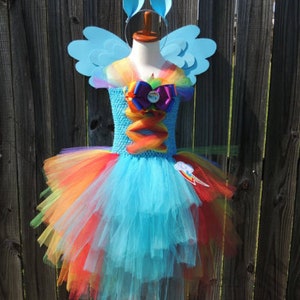 Adult / Ladies / Women's  My Little Pony Rainbow Dash Inspired Costume with Wing Set
