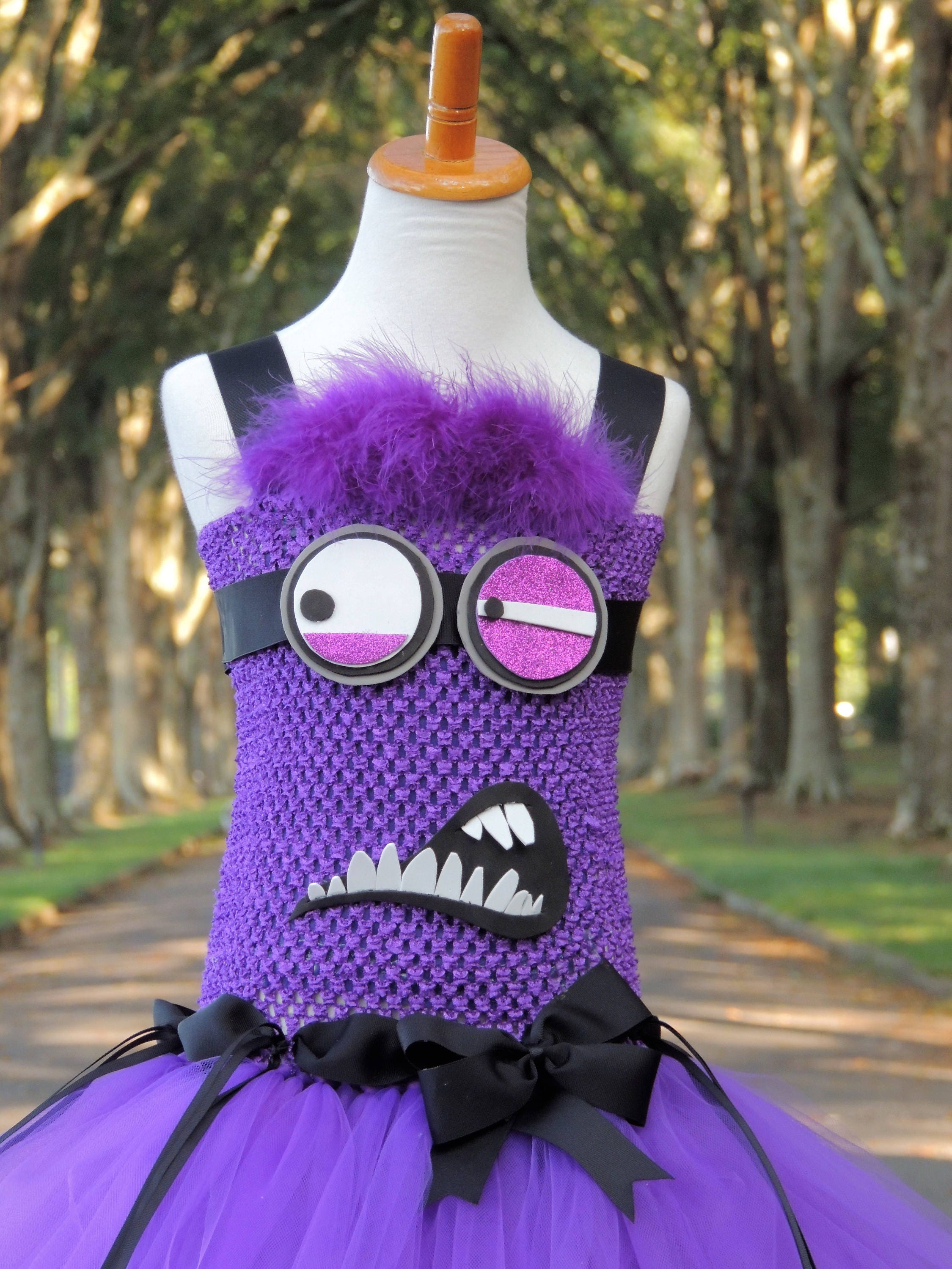Gorro inspirado en Evil Minion en púrpura, negro y gris disponible en  tamaño de recién nacido a 5 años HECHO A PEDIDO -  México