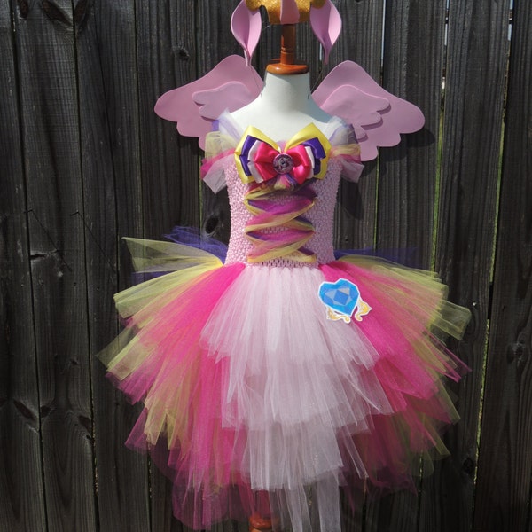 My Little Pony Princess Cadence Inspired Girls/Child Costume with Horn, Crown & Ear Set, and Wing Set