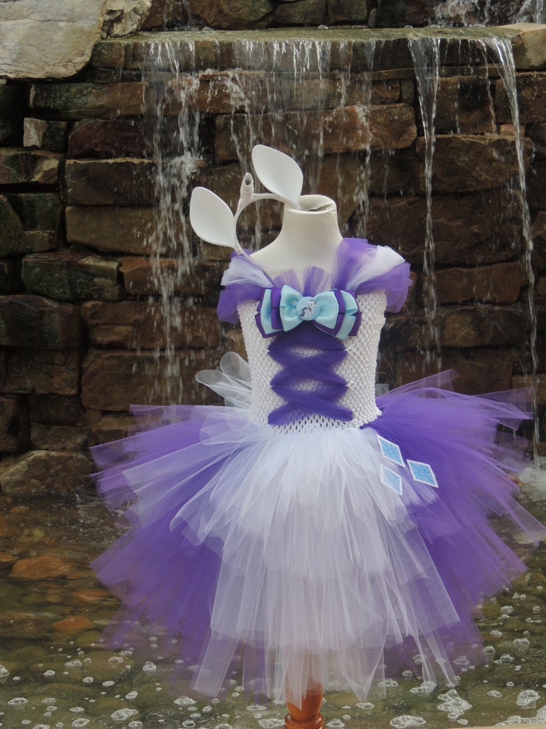 My Little Pony Rarity Inspired Girls/Child Costume with Horn & Ear set image 1