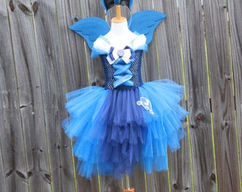 Toddler / Child / Girls My Little Pony Princess Luna Inspired Glitter Costume with Wing Set, Ears, and Crown