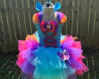 Toddler / Child/ Girls MLP Misty Brightdawn Inspired Costume w  Ear & Horn Set