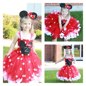 Minnie Mouse inspired tutu dress with ears
