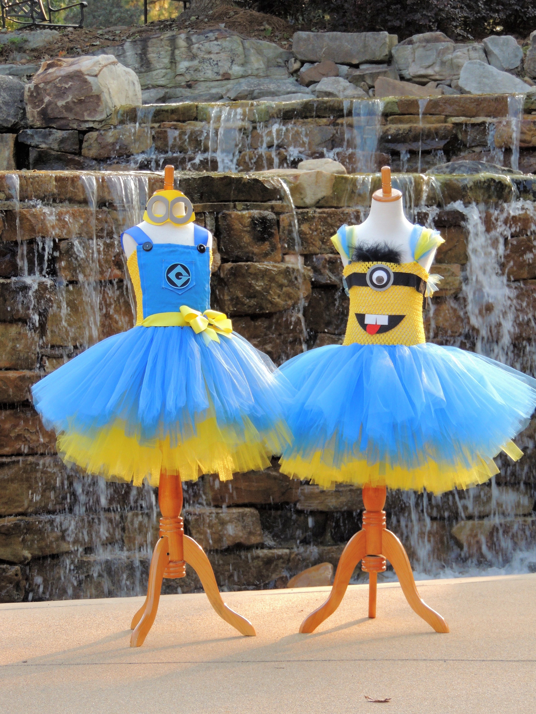 Girls Lil Minions Inspired Tutu Costume Dress