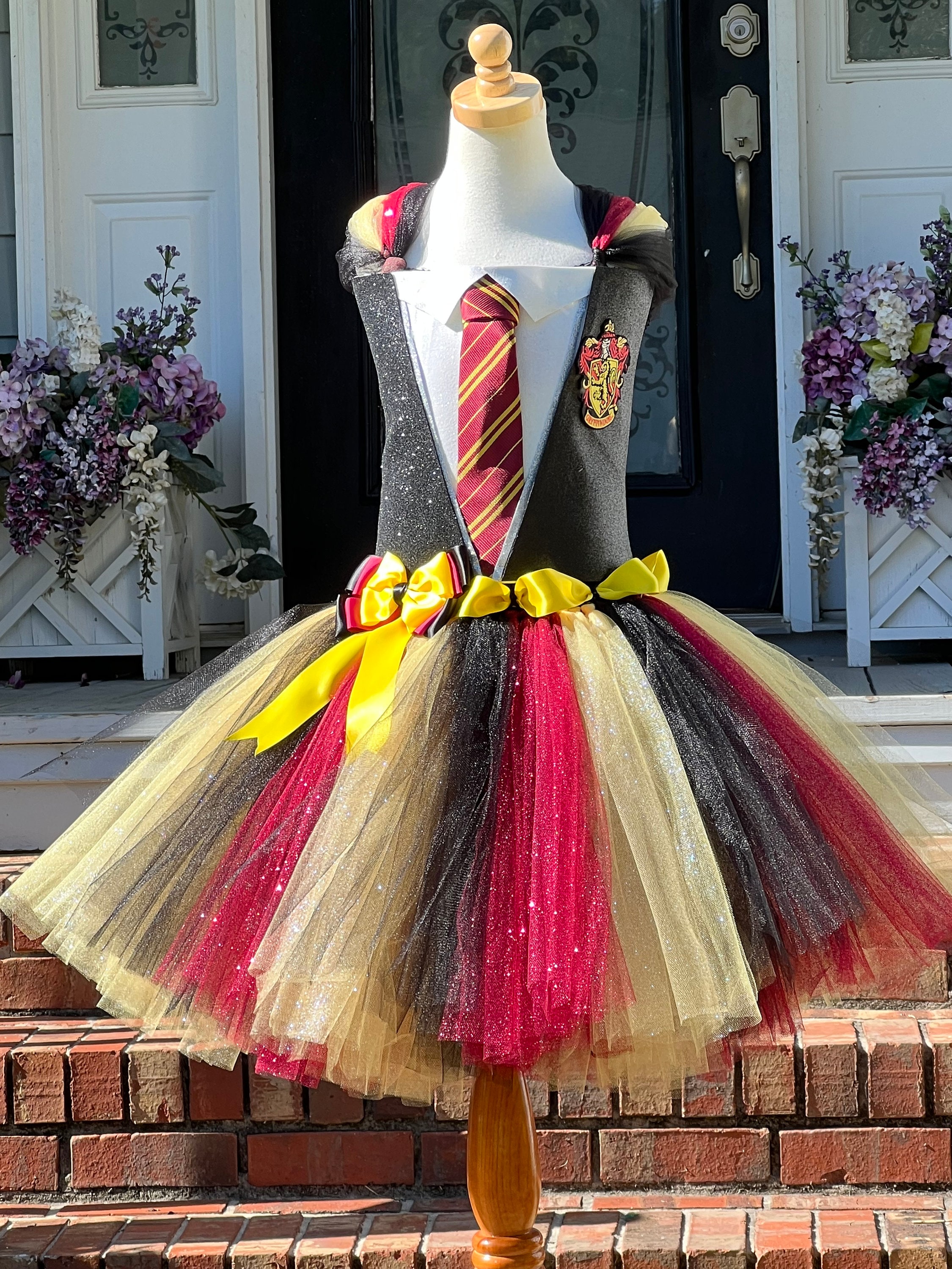Girls Hermione Gryffindor Robe Kit Fancy Dress Wizard Costume Book Day Set
