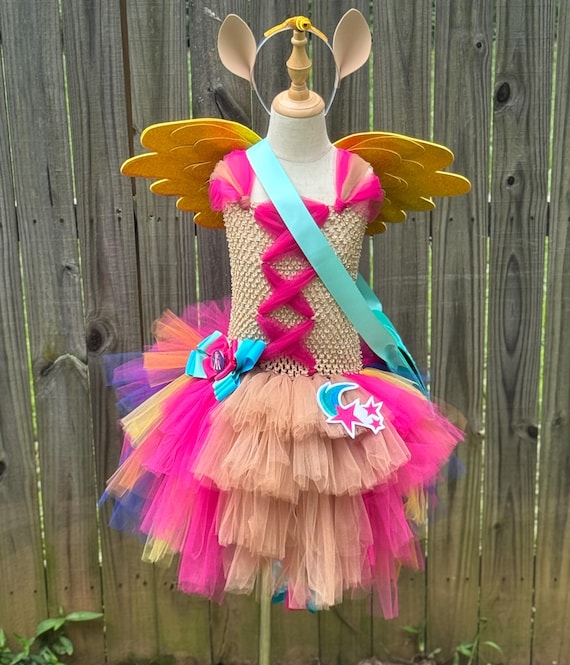 my little pony party dress Adult / Ladies / Women's MLP Sunny Starscout Inspired Costume With Bag, &  Ear/wing Set