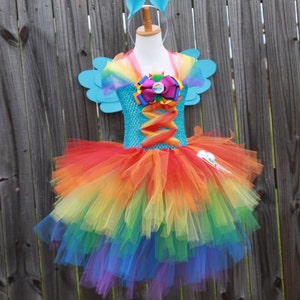 My Little Pony Rainbow Dash Inspired Tutu with Ears & Wings