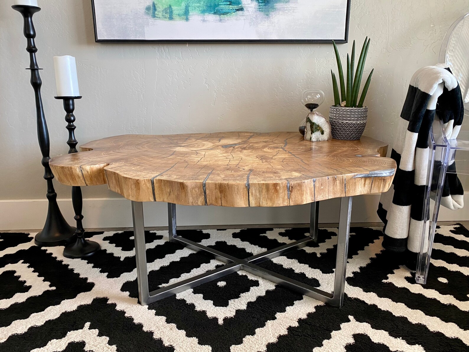 Custom Live Edge and Resin Coffee Table Quotes. Msg Me for Etsy