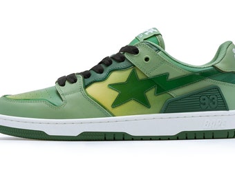 SK8 Sta Green Gradation - Basketball, Sneakers, shoes, Trainers, Fitness, Men sneakers, Women's sneakers