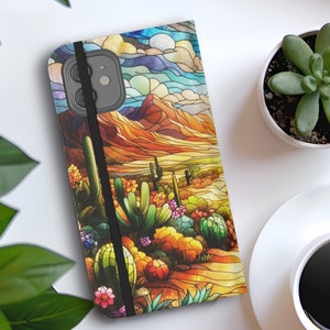 Stained glass phone case, phone case with card holder, iphone folio case, samsung Flip Case, Phone Wallet,faux leather phone wallet for her