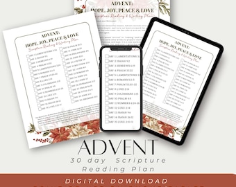 Advent Bible Study Printable | Bible Study Printable | Advent Scripture Writing Plan | Bible Verse Plan | Scripture Reading Plan | Christmas