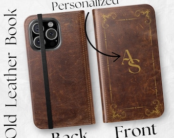 Faux Leather Book Phone Case: iPhone & Samsung Wallet Cover