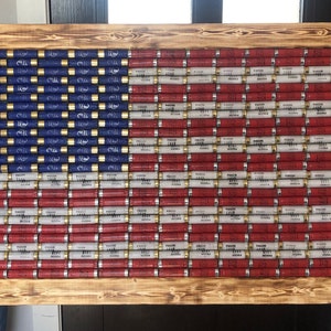 Large shotgun shell American Flag