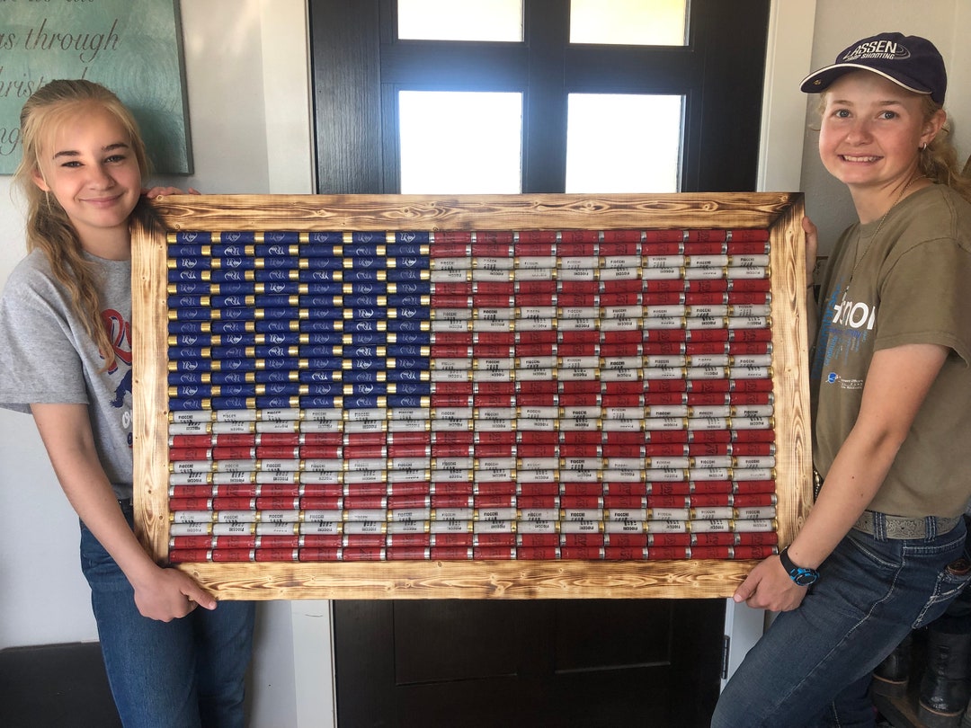 Large Shotgun Shell American Flag - Etsy