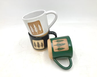 Handmade Wonky Trees Ceramic Mug